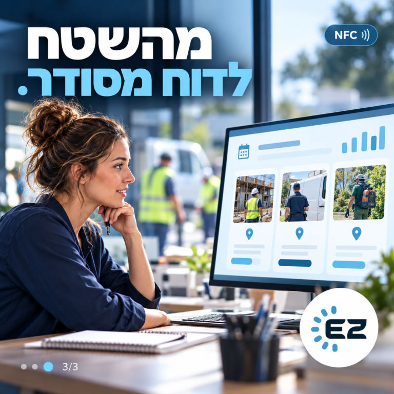מהשטח לדוח מסודר – דיווח נוכחות לעובדי שטח