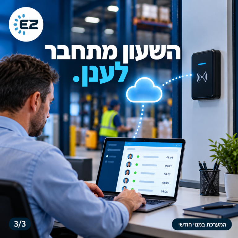 השעון מתחבר לענן – מערכת נוכחות בענן