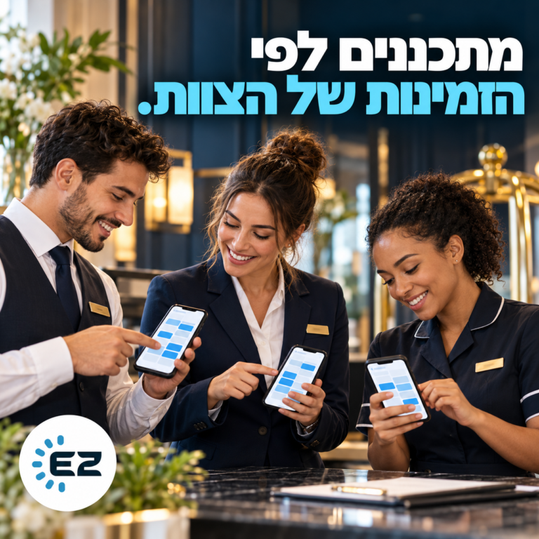 מתכננים לפי הזמינות של הצוות – סידור משמרות