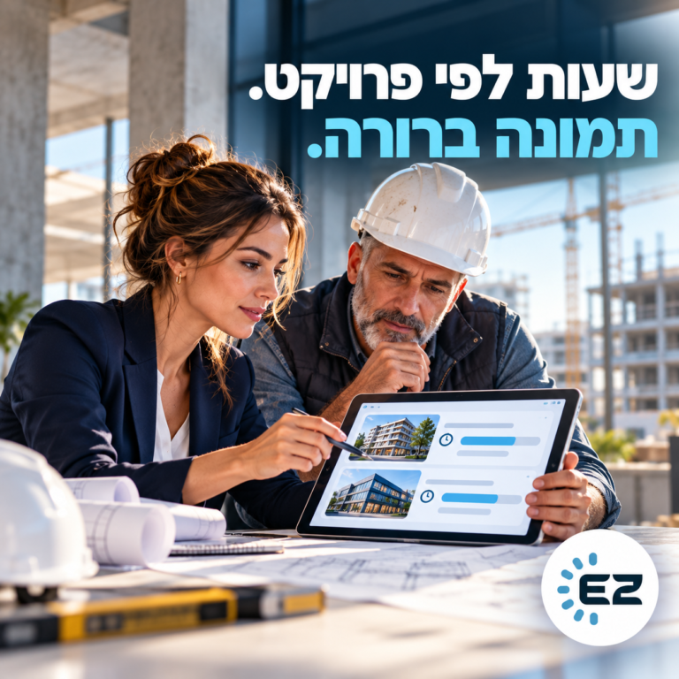 שעות לפי פרויקט – דיווח שעות לפרויקטים