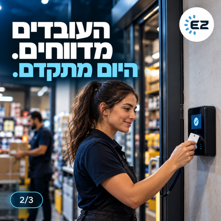 העובדים מדווחים, היום מתקדם – שעון נוכחות